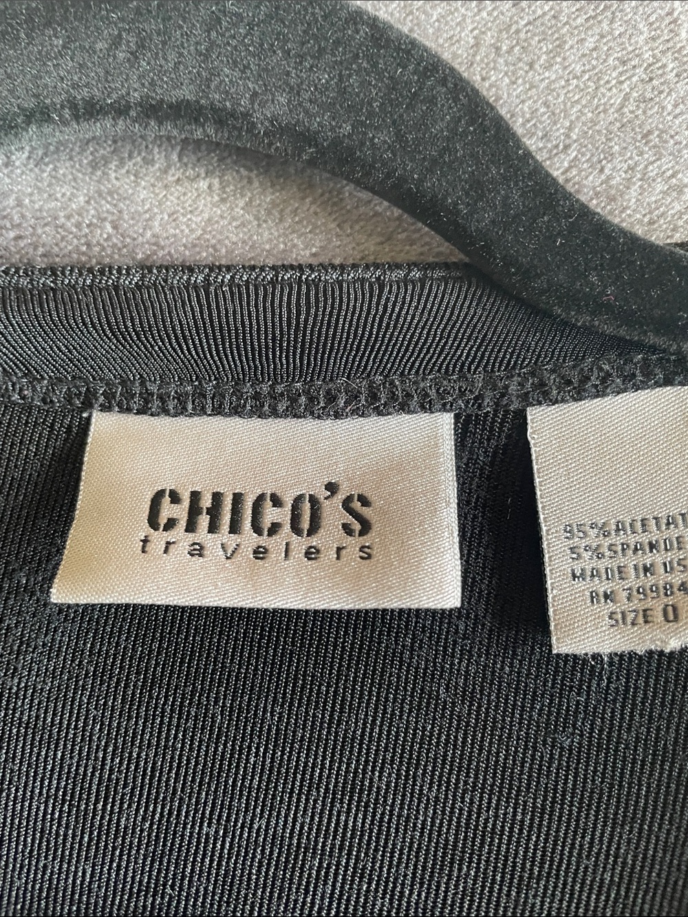 Chico's Travelers Black V-Neck Button-Front Cardigan - Picture 2 of 10